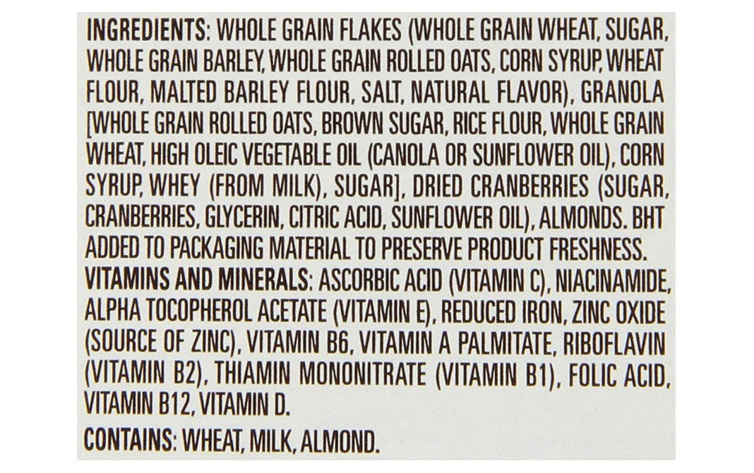 Post Great Grains Cereal Cranberry Almond Crunch   Box  396 grams
